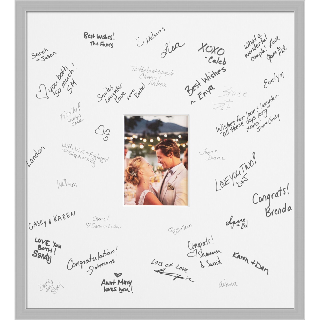 Hera Signature Mat Picture Frame, Photo Frame Wedding Guest Book Alternative, Autograph Picture Mat for Signature Board, Wedding Celebrations Graduations Support Encouragement or Retirement